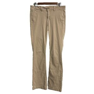 American Eagle kick boot chino pants women's 12XL long tan stretch preppy y2k
